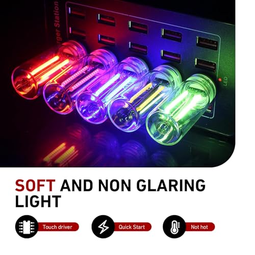 2 PCS USB LED Car Interior Lights (red)