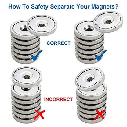 Magnets Neodymium Magnet 100LBS Strong Heavy Duty Rare Earth 8 P (100 lbs)