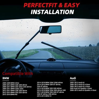 24"+19" Windshield Wiper Blades Replacement for 2013 (24"+19"(Pinch Tab))