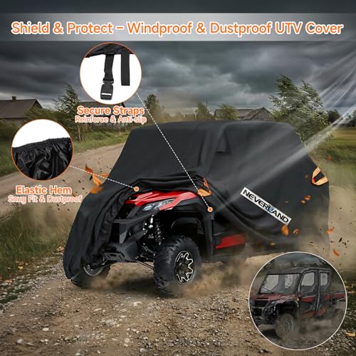 UTV Cover Heavy Waterproof Denier Oxford Cloth for Polaris RZR Yamaha Can (up to 154"L)