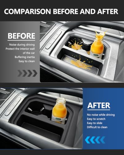 Front & Rear Cup Holder Insert for 2027 Kia Telluride LX (For 2027 Kia Telluride)