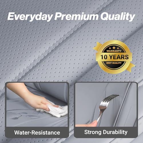 Premium Custom Fit Truck Car Seat Covers Full Set Seat Waterproof (X54 (See Vehicle Size Chart) / Full Set - Gray)