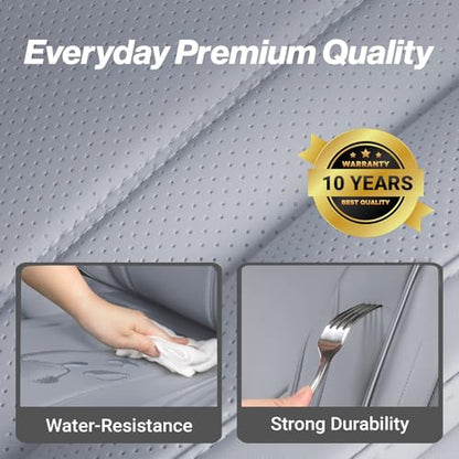 Premium Custom Fit Truck Car Seat Covers Full Set Seat Waterproof (X54 (See Vehicle Size Chart) / Full Set - Gray)