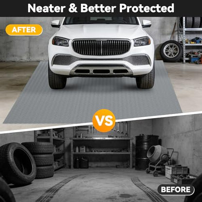 8x20 FT Garage Floor Mat (Grey / 8×20FT)