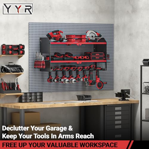 Power Tool Organizer Wall Mount (without Power Strip / Red)