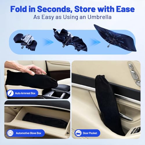 Car Windshield Sun Shade Umbrella for Tesla Model X 2016 (For Tesla Model X 2016-2026)