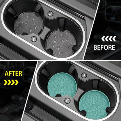 Car Coasters for Cup Holders [4 Pack] (4pack-teal Blue)