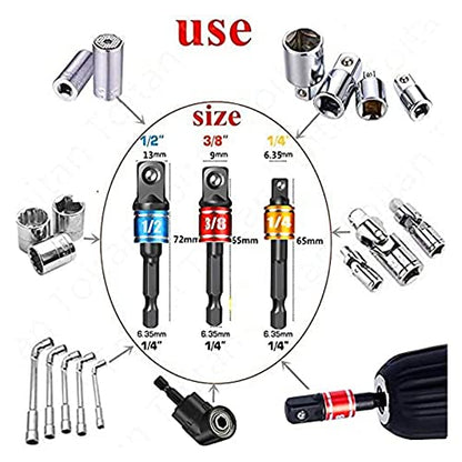 17pcs Flexible Drill Bit Extension (17p*black)