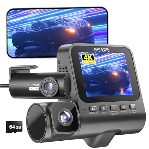 4K 3 Channel Dash Cam with Front (3-Channel)