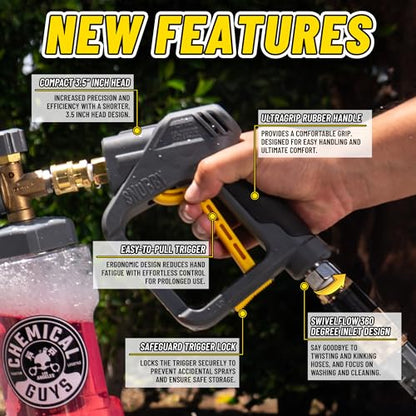Snubby Short Pressure Washer Gun with Foam Cannon Attachment (SNUBBY ONLY)