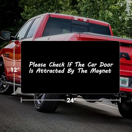 2 Pack Blank Car Door Magnet Sticker (24x12 inch Black (2 PACK) / Black)