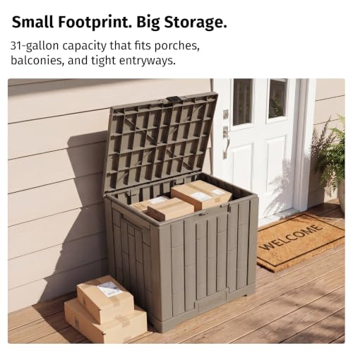 Outdoor Storage Box (Brown / 31 Gallon)
