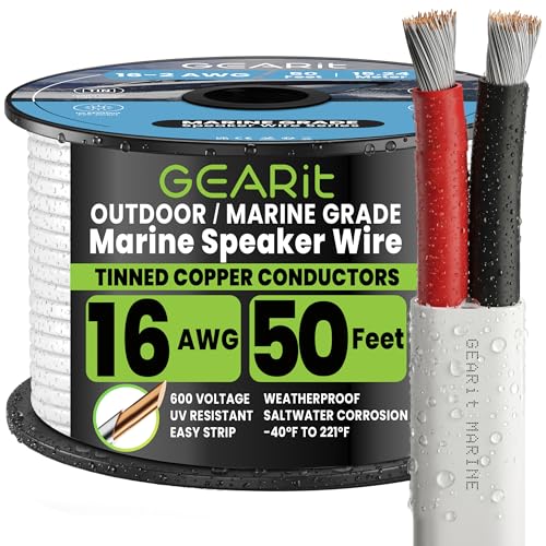 16 Gauge Marine Wire (16 AWG / 50 Feet / 2 Conductor)
