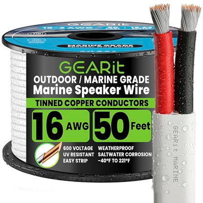 16 Gauge Marine Wire (16 AWG / 50 Feet / 2 Conductor)