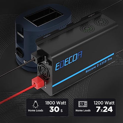 Pure Sine Wave Inverter 1200W 12V DC to 110V AC (1200W/12V)