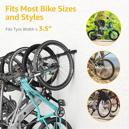 Enhanced Garage Bike Rack (6 Bike Racks)