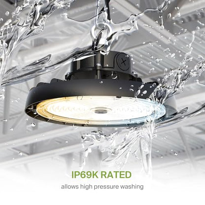 150W LED High Bay UFO Lighting (Black)