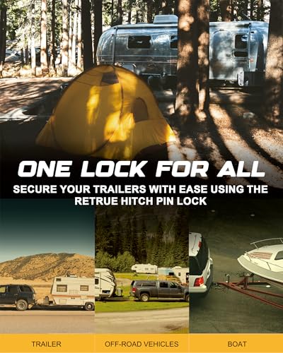 Trailer Locking Hitch Pin (2 inch & 2.5 inch / Black)