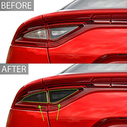 Tail Light Precut Tint Kit Compatible with and Fits Kia Stinger 2018 (Tail Lights / Dark Smoke)