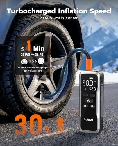 Tire Inflator Portable Air Compressor (Grey)