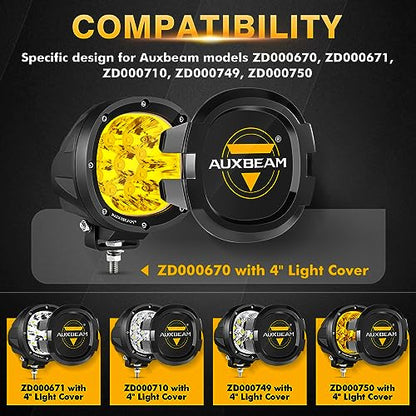 P4 Series 4" Protective Light Covers for Round LED Pods (P4 Series Light Covers)