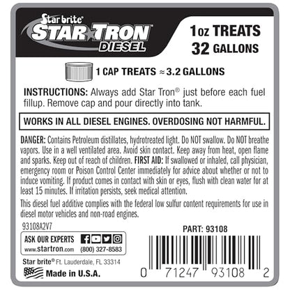 Star TRON Enzyme Fuel Treatment (8 Oz Treats 252 Gallons)