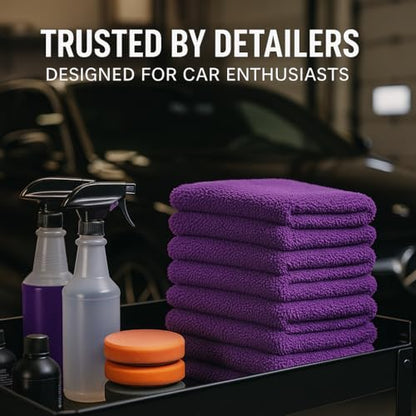 Paks Edgeless Microfiber Towels for Cars (16 x 16 Inch)