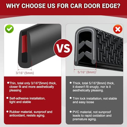 Rubber Edge Trim (Fit 1/16" - L10' / Black)