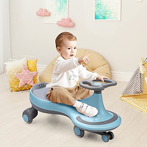 Wiggle Car 2 in 1 Swing Car for Kids (Blue)