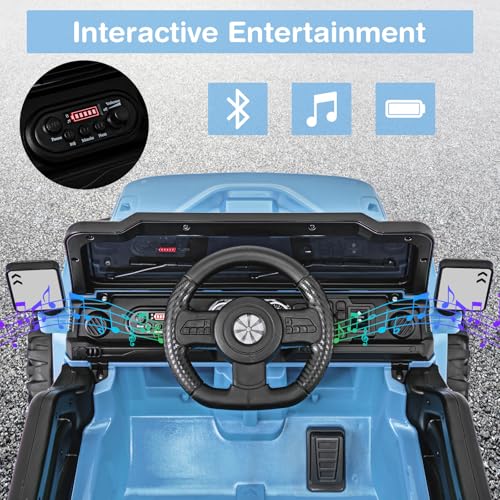 12V Kids Ride on Truck Car (Blue)