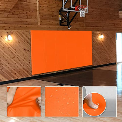 2 Pack Wall Pad with 2” Thick Foam (60" x 20" x 2" / 2 PACK / ORANGE)