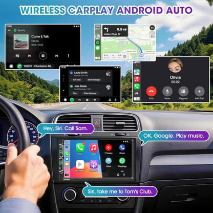 Double Din Stereo Carplay for Car (6.9 Inch Car Stereo)