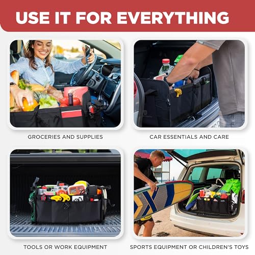 Car & Vehicle Trunk Organizer for SUV (Standard / Black)