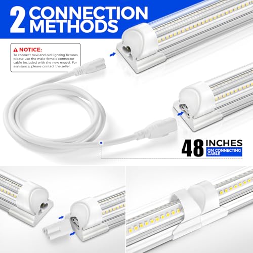 T8 LED Shop Lights 8FT (5000K / 8ft-12 Packs-100w)
