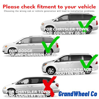 Window Deflectors Smoke Tinted In (For Town & Country 08-16)