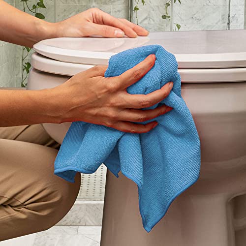 Microfiber Cleaning Cloths (Pack of 36 - 16x16 Inches / Blue)