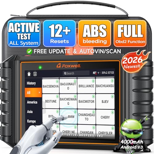 2026 FOXWELL NT726 OBD2 Scanner Diagnostic Tool (NT726 ALL System with 12 Resets Orange / 2026)