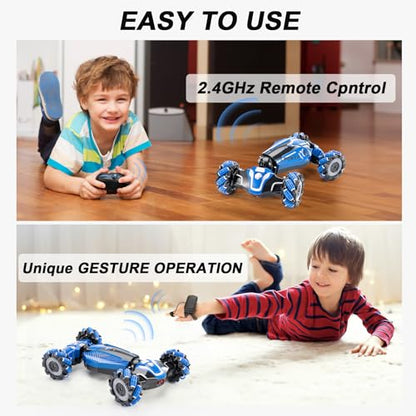 Remote Controlled Gesture Stunt Car (Deep Blue)