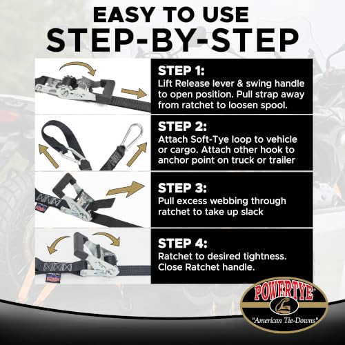 1.5 inch x 10ft Ratchet Straps w (10 ft + Storage Bag / Silver)