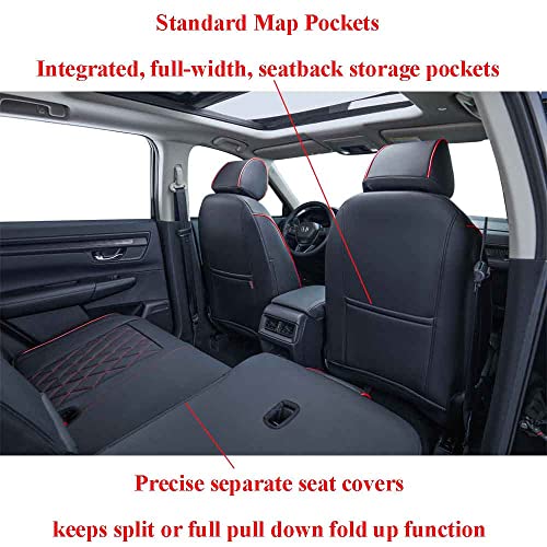 Custom Seat Covers for KIA Sportage 2023 (Black with Red Piping / 2023-2026 Sportage (No LX))