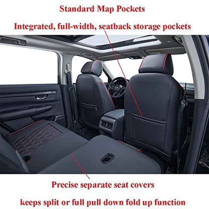 Custom Seat Covers for KIA Sportage 2023 (Black with Red Piping / 2023-2026 Sportage (No LX))