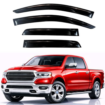 Rain Guards Fit for 2019 (2019-2026 RAM 1500 Crew Cab)