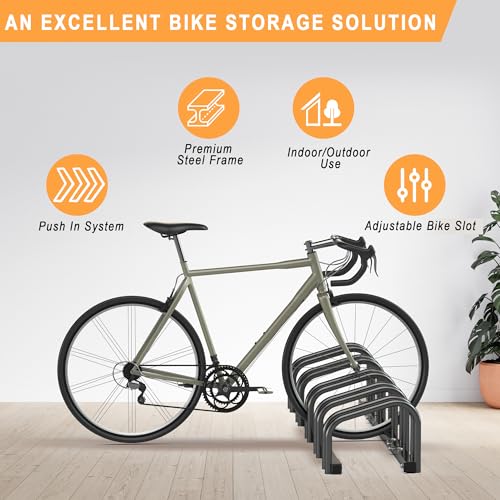 Bike Storage Rack for Garage (5 Bike Holder)