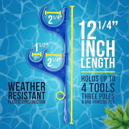 Pool Pole Hanger (4 Poles - Hangers / Blue)