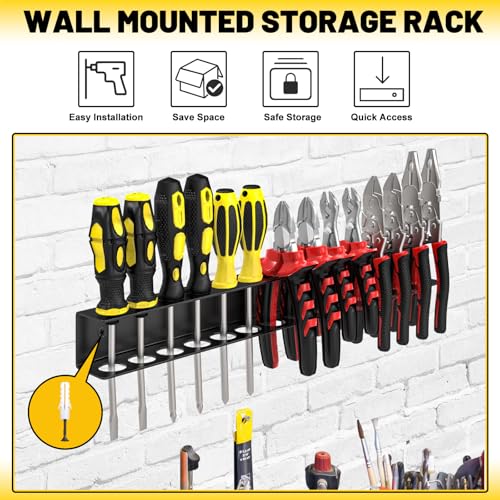 Screwdriver Organizer Wall Mount (2 PCS Black)