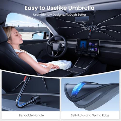 Windshield Sun Shade Umbrella for Tesla (K12)