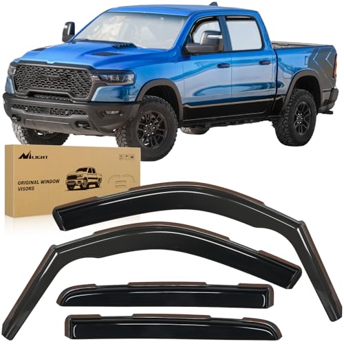in Channel Rain Guards for Dodge Ram 1500 Crew Cab 2019 (RAM 1500 2019-2026 Crew Cab)