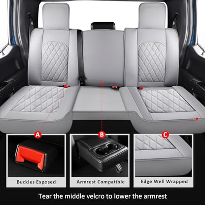 Seat Covers Full Set Gray for 2009 (Gray / Full Set (Curved Back))