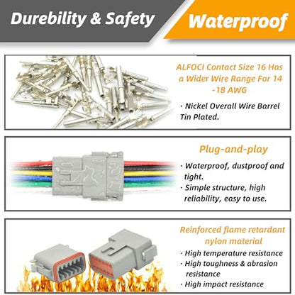 2 Sets 12 Pin DT Waterproof Connector Kit (12PIN 2SET)