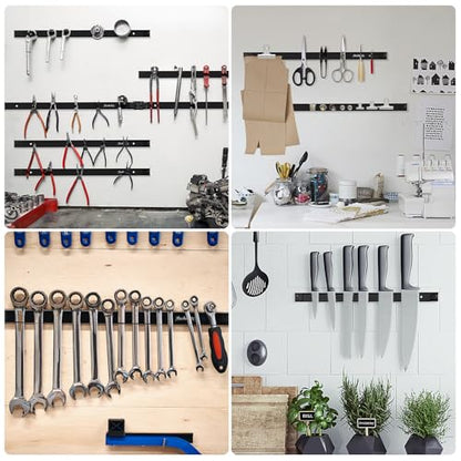 12" 18" 24" Magnetic Tool Holder Strip (Black 6PC / 12" 18" 24")